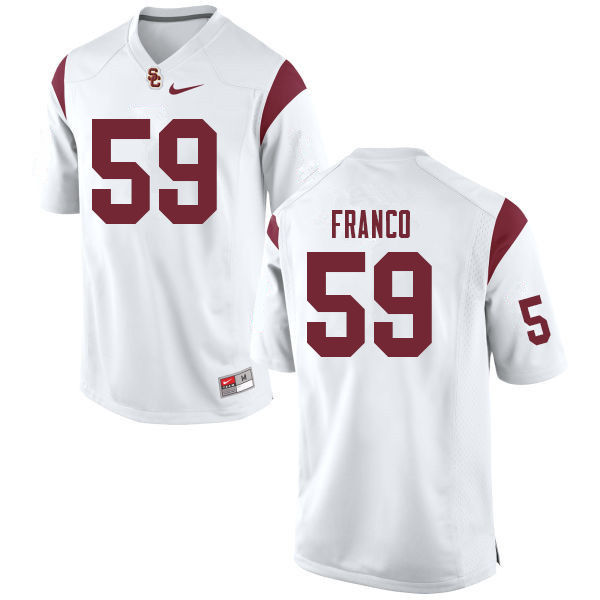 Men #59 Isaac Franco USC Trojans College Football Jerseys Sale-White - Click Image to Close